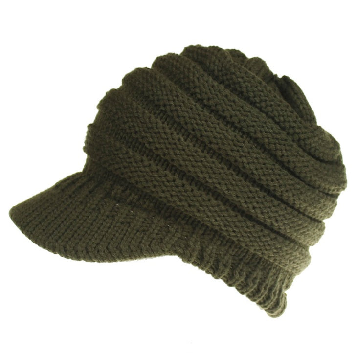 Women's Ponytail Knit Beanie | Warm Winter Knitted Hat - Gallery Edition