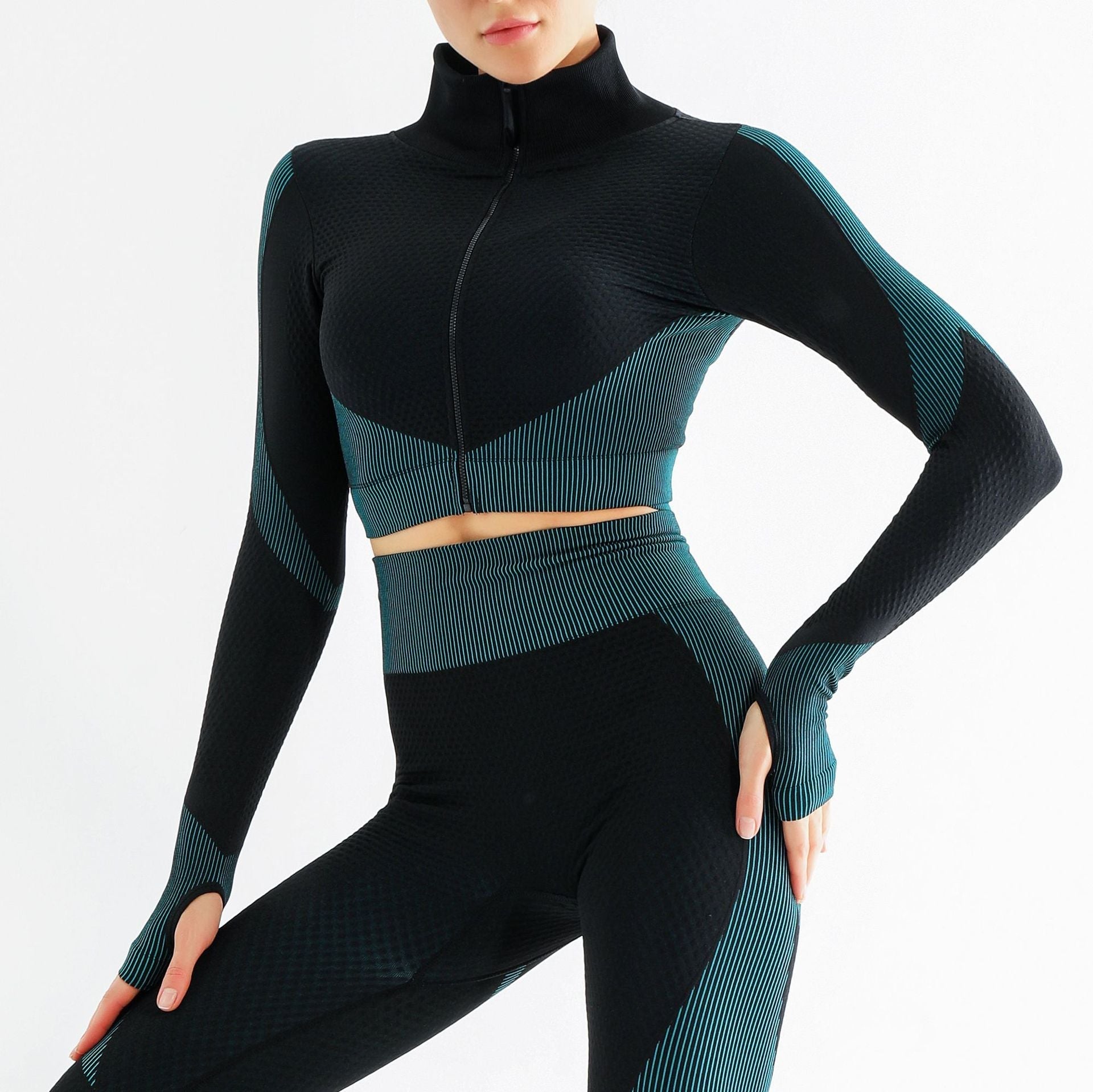 Women's Yoga Gym Set | Seamless Fitness Activewear - Gallery Edition