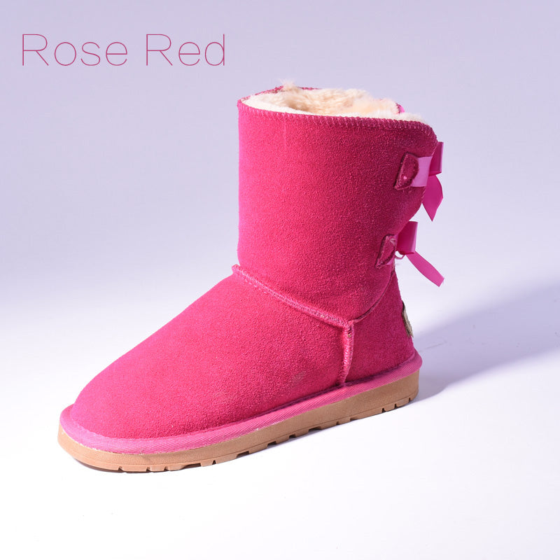 Women's Fur Snow Boots | Warm Winter Bow Ankle Boots - Home Decor