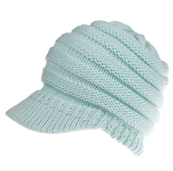 Women's Ponytail Knit Beanie | Warm Winter Knitted Hat - Gallery Edition