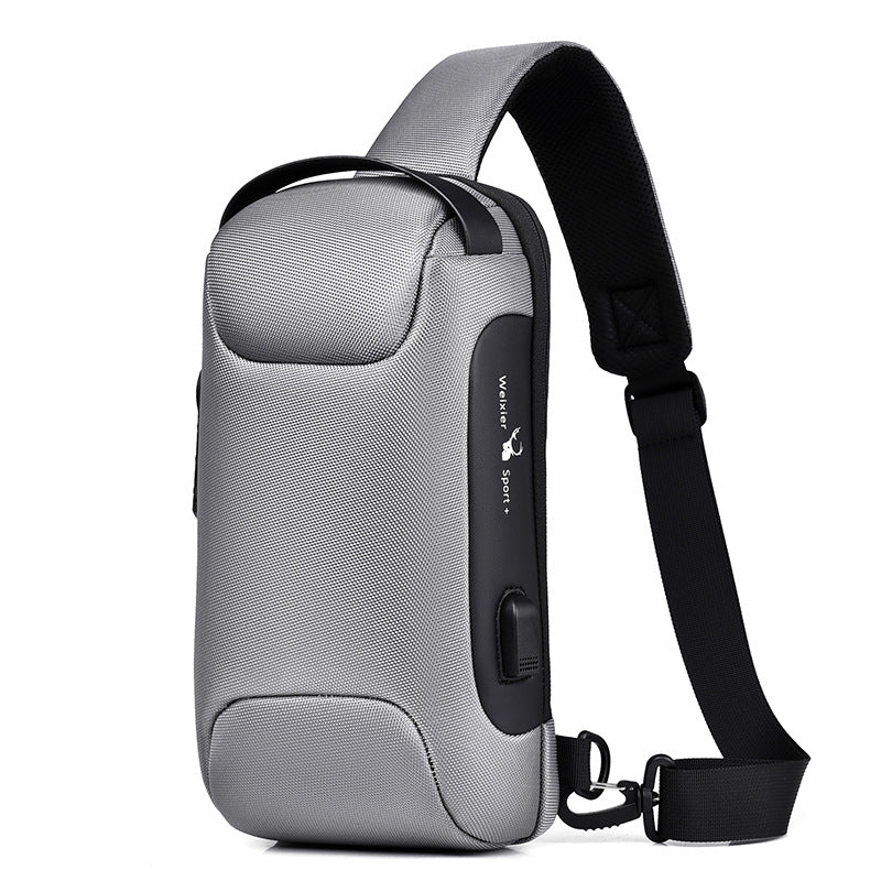 Men’s Waterproof Anti-Theft Sling Bag | USB Travel Chest Bag - Exclusive Edition