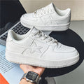 Men's Thick Sole White Sneakers | Casual Fashion Shoes - Home Decor