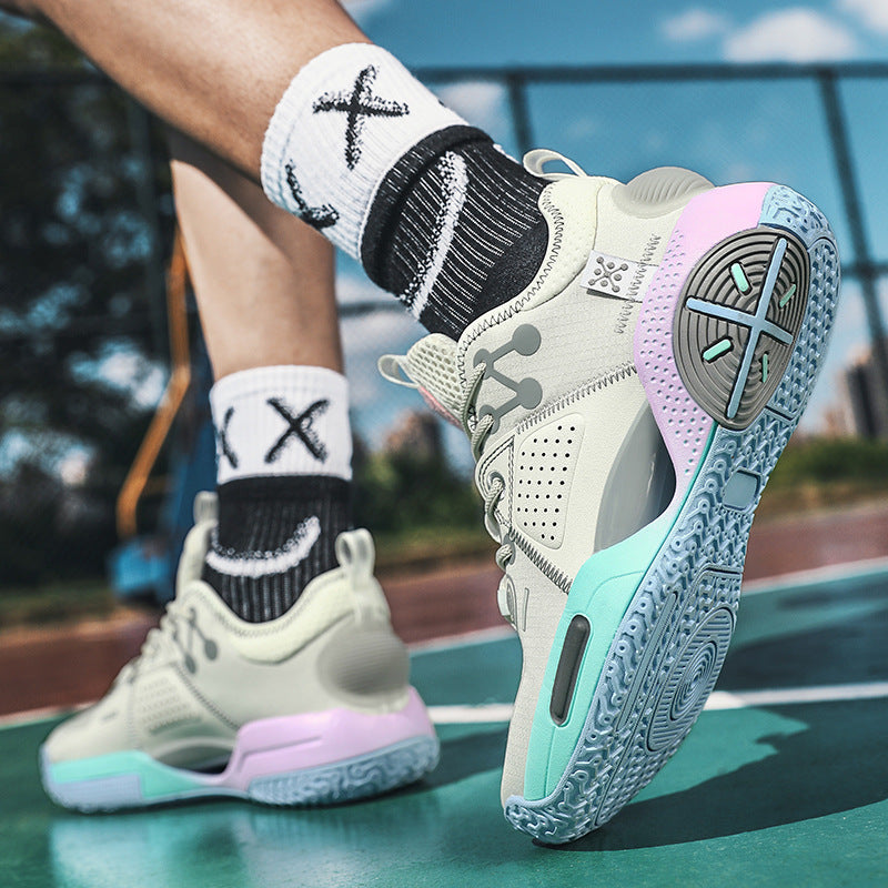 Men's Basketball Sneakers | Cotton Candy Sports Shoes - Premium Canvas
