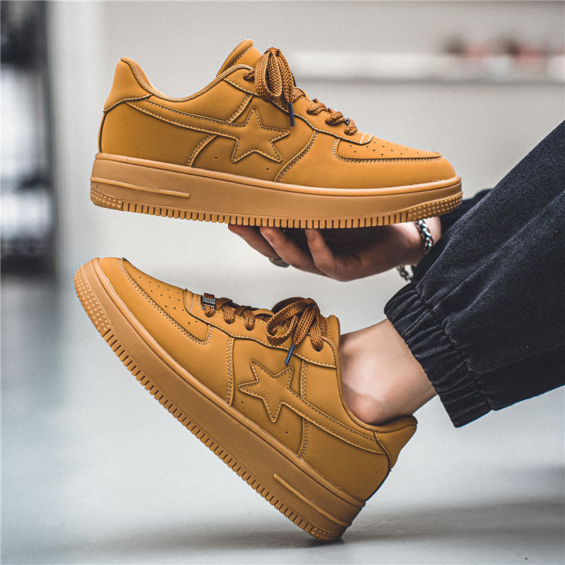 Men's Thick Sole White Sneakers | Casual Fashion Shoes - Home Decor