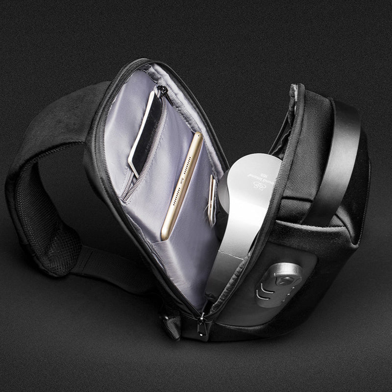 Men’s Waterproof Anti-Theft Sling Bag | USB Travel Chest Bag - Exclusive Edition