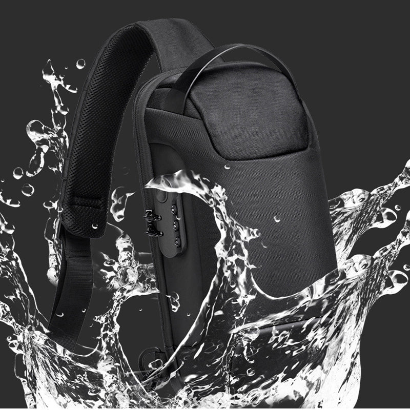Men’s Waterproof Anti-Theft Sling Bag | USB Travel Chest Bag - Exclusive Edition